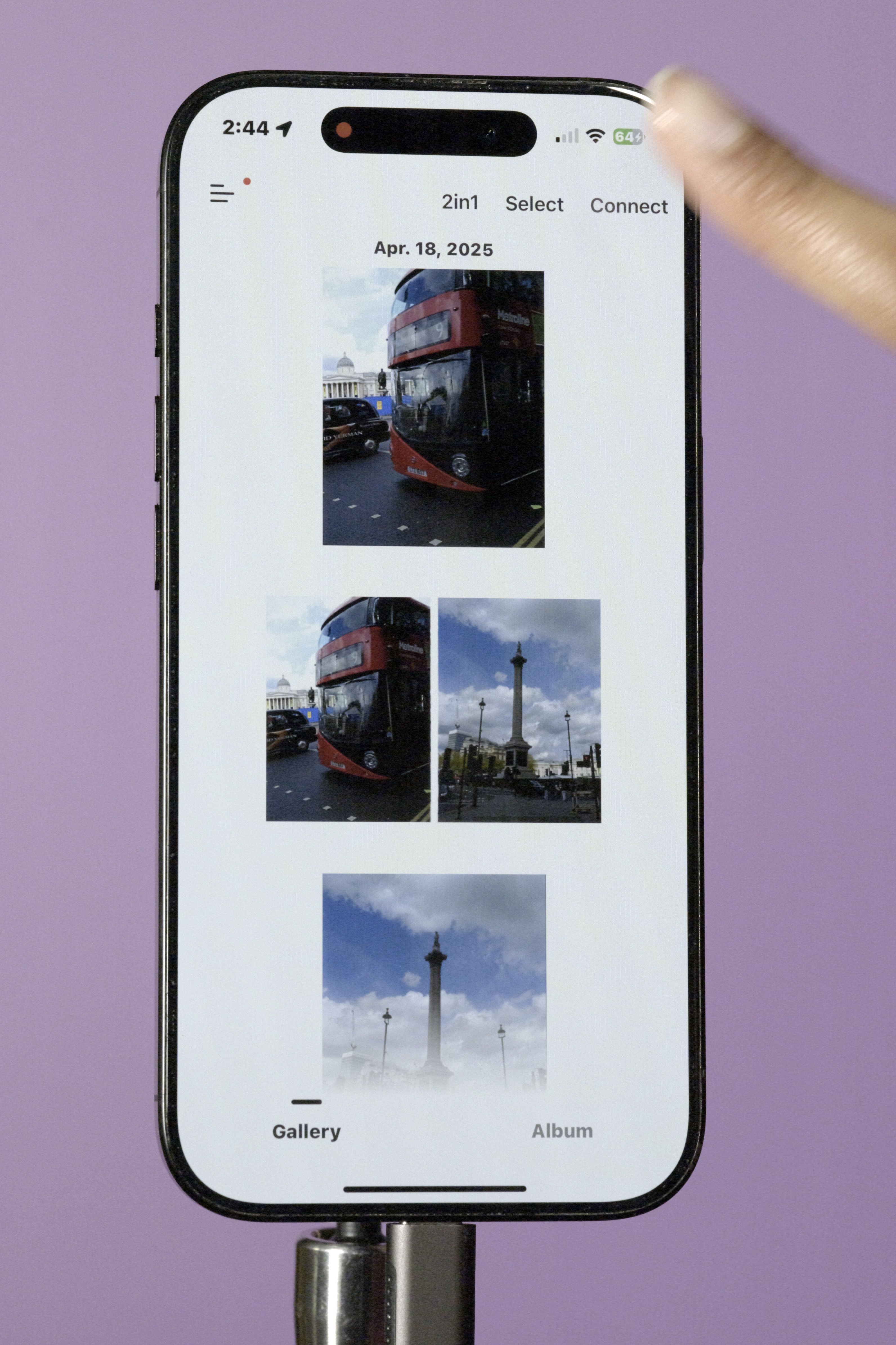 fujifilm x half app gallery with photos transferred from the camera